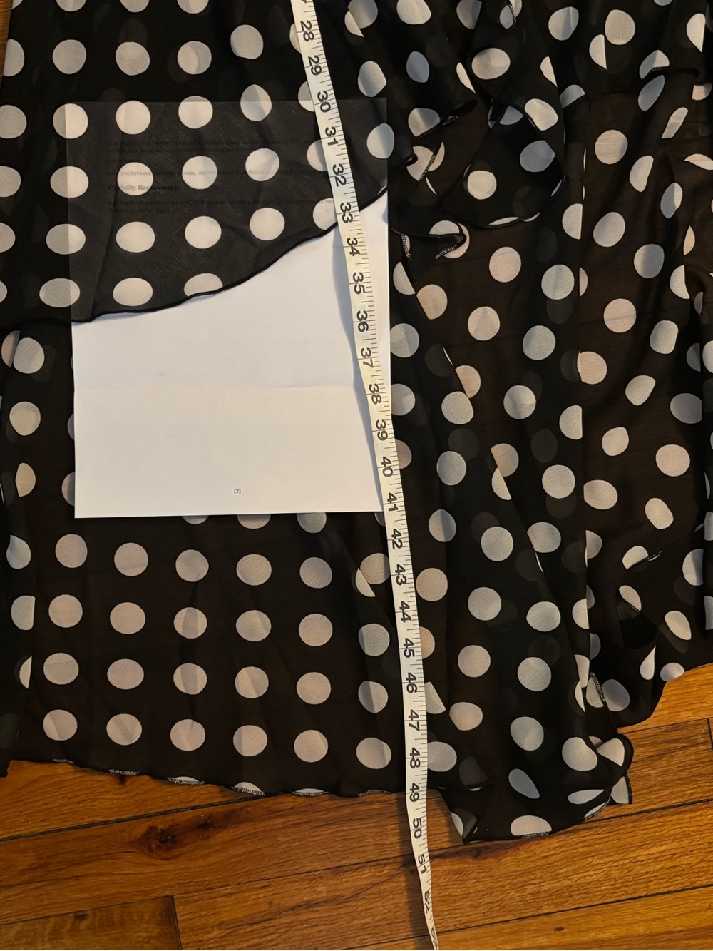 ASHRO Women’s Hi Low Maxi Top Black & White Polka Dot Ruffle - Picture 6 of 6
